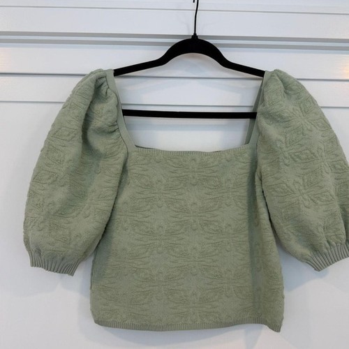 Zara puff sleeve square neck