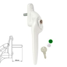Yale Quartus Cranked Window Handle Left or Right Handed - different spindle size