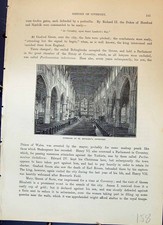 Original Old Antique Print