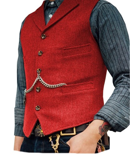 Mens tweed waistcoat - mens,