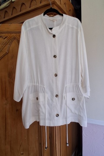 Womens ivory white linen - linen, blend