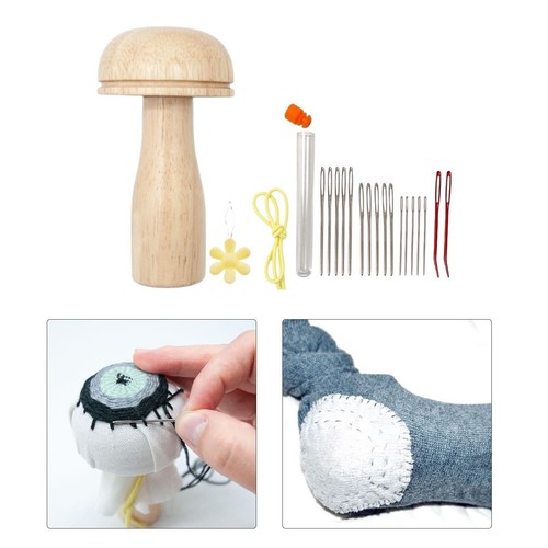 Needle and wooden darning - wooden,