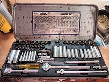 Draper Chrome Vanadium Silverdrive Socket Set 1/4",3/8" sq driver - T2