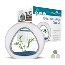 Small Nano Curve Aquarium Fish Tank Coldwater Tropical LED Lighting 6L or 13.5L