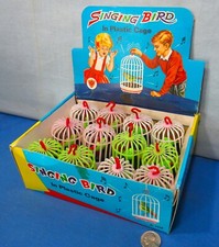 12 Toy Singing Birds in Cages