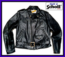 Classic SCHOTT Heavy Black Leather 118 Perfecto. Excellent Condition & Quality