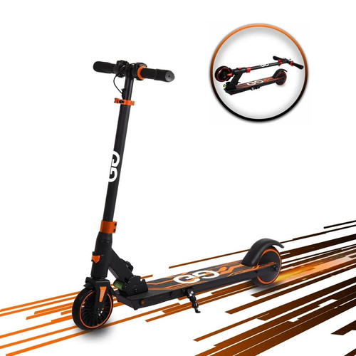 Orange kids electric scooter - orange,