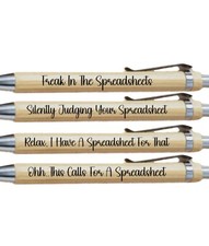 4 x Spreadsheet Excel Bamboo