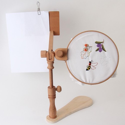 Natural beech embroidery - natural, frame