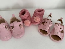 3 pairs of baby girl shoes 3-4