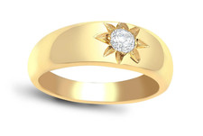 Men's 9ct Gold 0.25ct Diamond