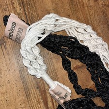 Two Artevasi Plant Hanger Macrame White 17cm-100cm 5kg black 13cm -100 3kg