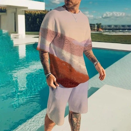 Men piece print t shirt - men's, 3d