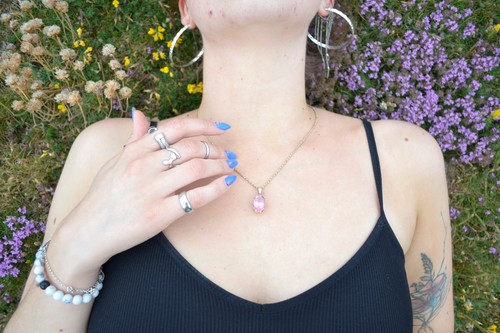 Vintage 9ct gold natural rose - vintage,