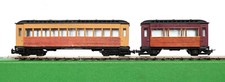 2 x HOe /OO9 Eggerbahn  Coaches: One Each of Bogie and 4-Wheel Coaches