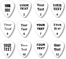 12 x PERSONALISED CUSTOM PRINTED PLECTRUMS PICKS electric or acoustic guitar