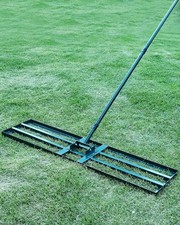 Lawn Leveling Rake, Stainless Steel Lawn Leveler with 45" x 10" Ground Plate