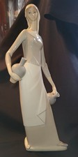 Nao Lladro  The Water Carrier Girl Carrying Water Jugs Figurine Large