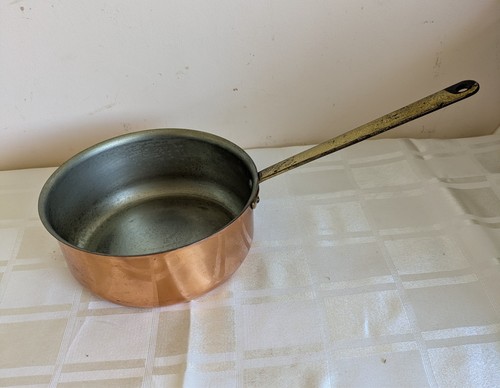 Vintage copper saucepan with - copper,