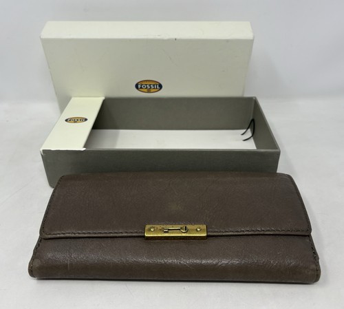 Fossil cow hide leather flap - fossil, hide/leather
