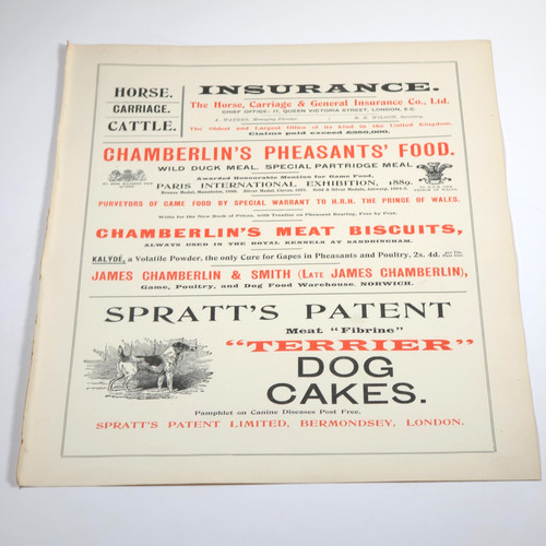 1898 spratt dog cakes game - spratt's,