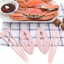 8x Claw Shaped Lobster Crackers Crab Seafood Choose Set Of Picks Cockle Forks