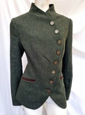 Joe Browns Lady's Tartan Green Woolen Jacket Sz 12