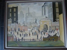 After L.S.LOWRY signed OLD MASTER ORIGINAL OIL PAINTING ON CANVAS