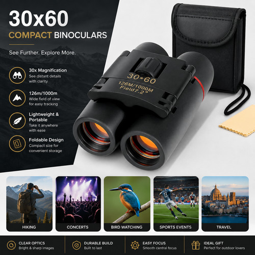 Portable 30x60 mini binoculars - 30x60,