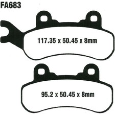 EBC SK930 / SK931 / SK932 / SK933 / SK934 Brake Pads with Aramid Fibres for Opti 2