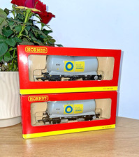 HORNBY OO Gauge 2 x R6253 'Vee' TANK WAGON BLUE CIRCLE CEMENT BNIB