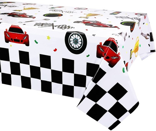 Car racing birthday tablecloth - car,