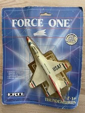 Force One F-16 Thunderbirds Military Aircraft Diecast ERTL 1:72 DAMAGED PACKAGIN