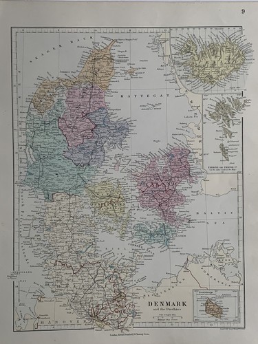 1882 denmark hand coloured - 1882,