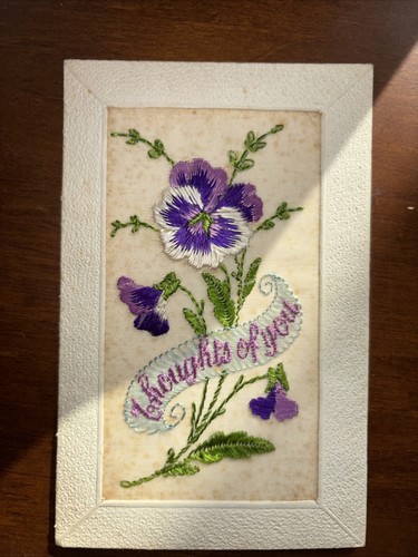Vintage silk postcard - vintage,