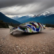 1960s Murano Coloured Glass Fish Ornament - 38cm 15”( Catch of the Day )