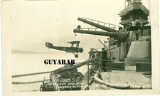 Modern Evolution. Hoisting Aeroplane In board HMS Malaya RP