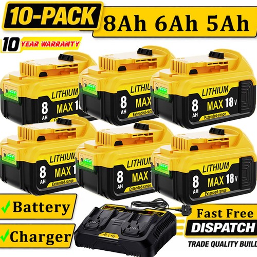 10x for dewalt 18v battery - 1x,