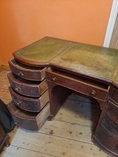 Antique Wooden Desk with 9
