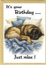 Leonberger Dog Birthday Card
