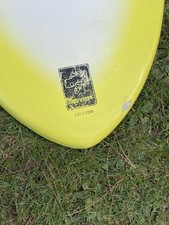 Meyer 45” Skimboard yellow / white skimming board hand crafted in Florida used 