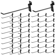 50 Pack Slatwall Hooks Black