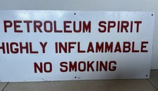 Vintage Petrol Forecourt Metal Sign Petroleum Spirit Wall Hung Mancave Garage