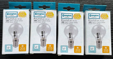 4 x Crompton Lamps Halogen 18W Round SBC-B15d Clear Warm White 240V 205lm Bulbs