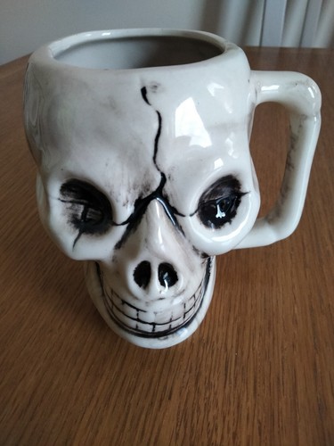 Mug skull spooky ceramic - spooky,