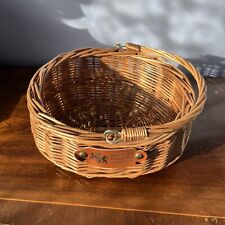 Small Empty Regency Cotswold Wicker Hamper Basket, 10 x 9" 11.5" Tall Handle 