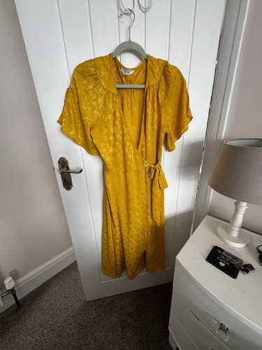 Yellow gold wrap dress - yellow,