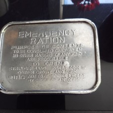 WW11 British Army combatants emergency  ration tin