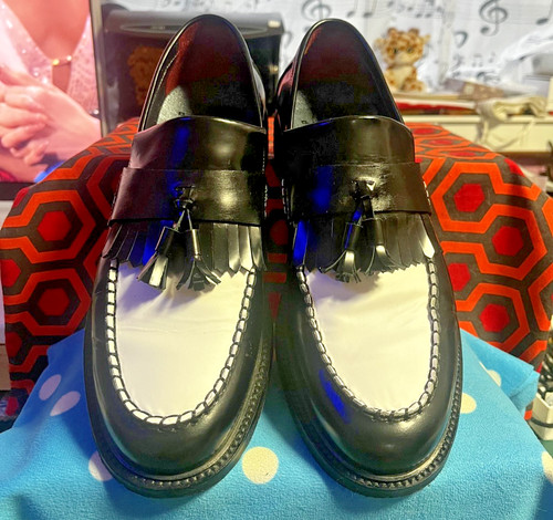 1085 mens black white sz8 - mens, &
