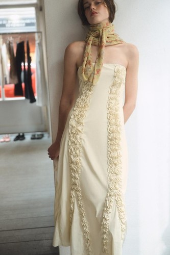 Zara midi dress with - dress,